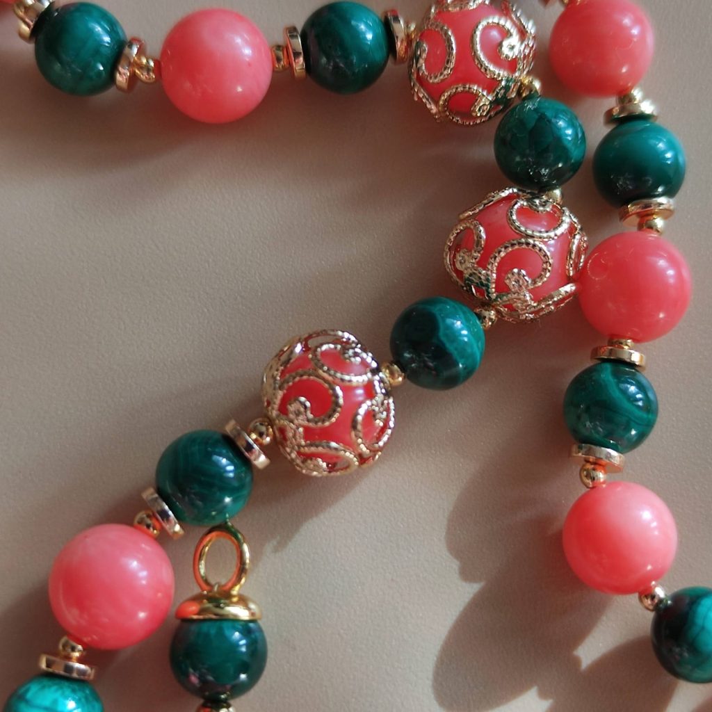 Verdant Flame Gemstone Necklace