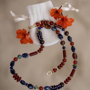Earth & Ocean Gemstone Statement Necklace