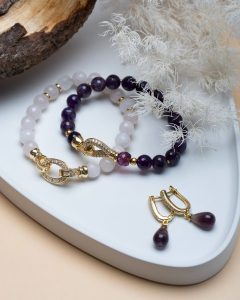 Faceted Amethyst Jewelry Set