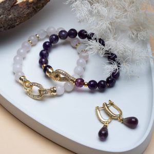 Faceted Amethyst Jewelry Set