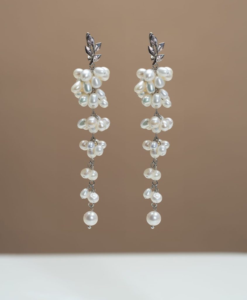 Cascade Freshwater Pearl Cluster Earrings